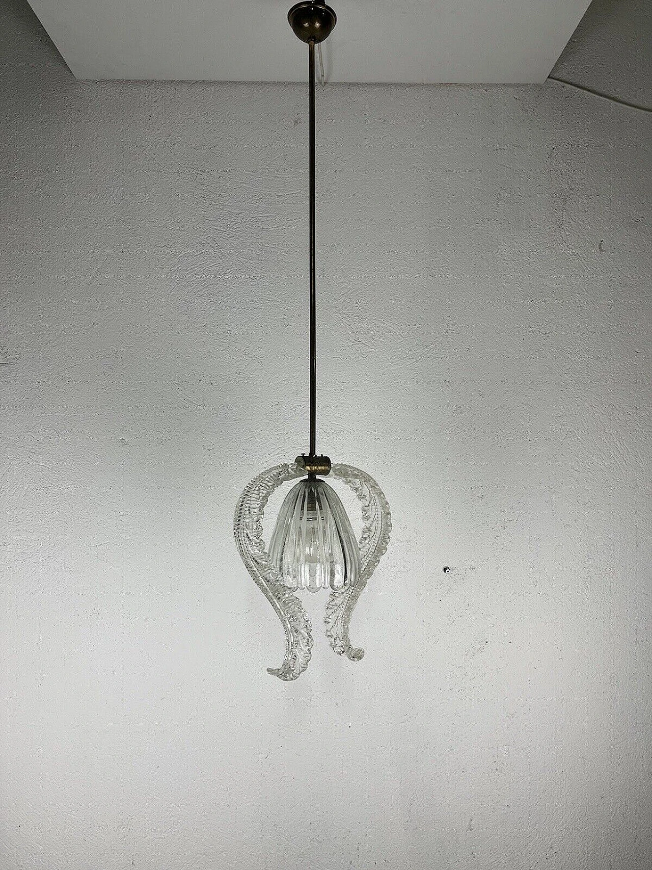Lampadario in vetro di Murano di Barovier & Toso, anni '50 10