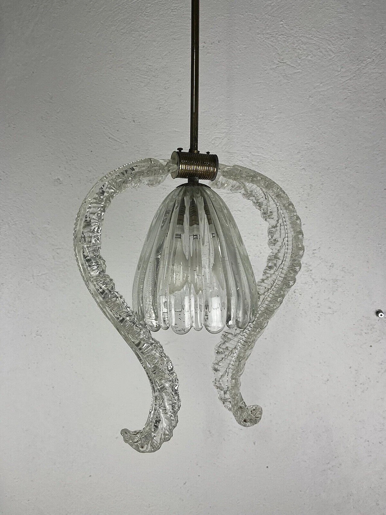 Lampadario in vetro di Murano di Barovier & Toso, anni '50 11