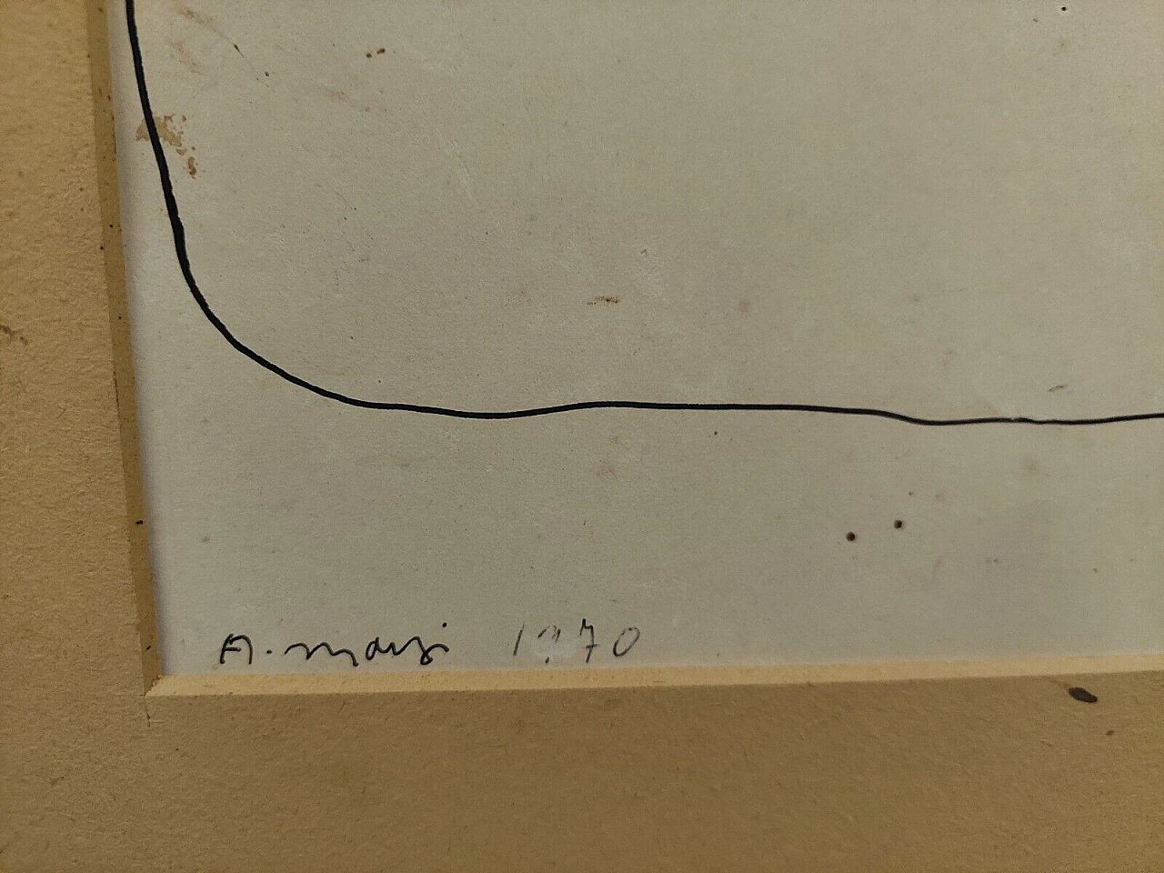 Antonio Manzi, figura, disegno a china su carta, 1970 5