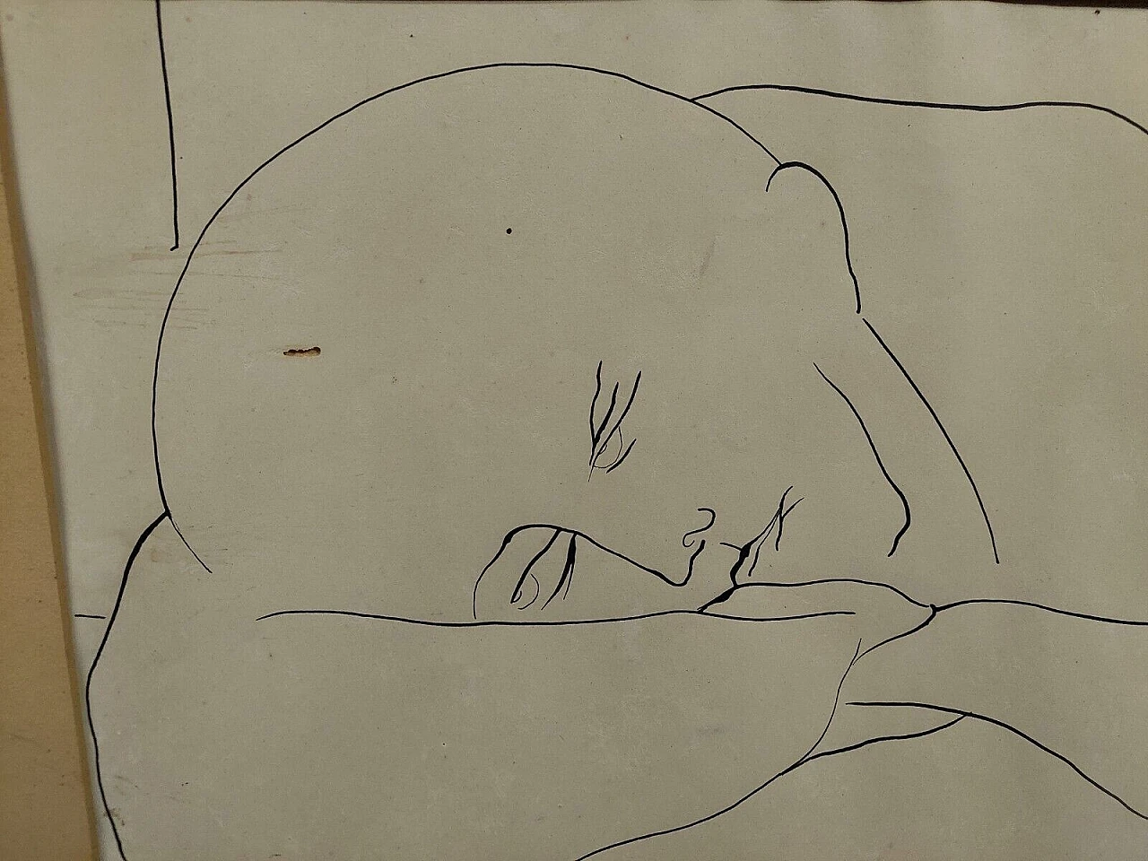 Antonio Manzi, figura, disegno a china su carta, 1970 8