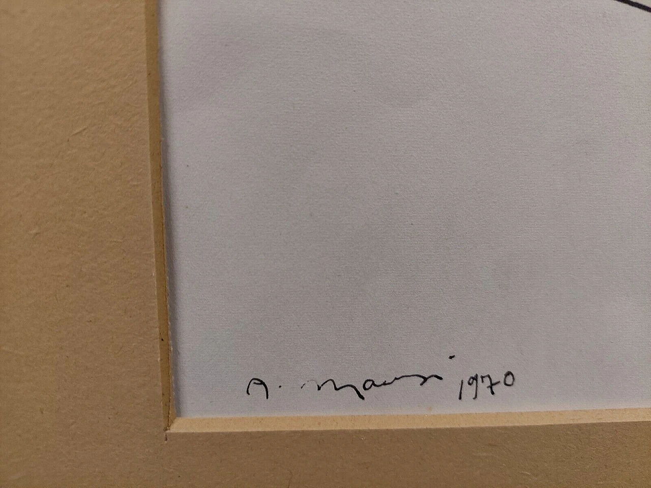 Antonio Manzi, ritratto, disegno a china su carta, 1970 9