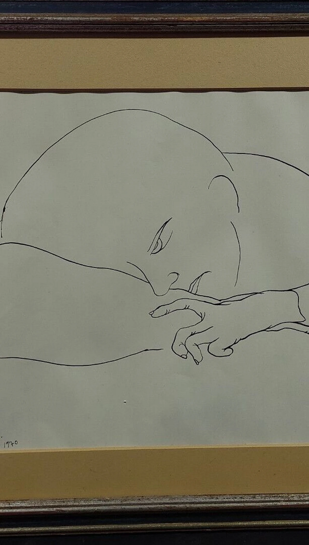 Antonio Manzi, ritratto, disegno a china su carta, 1970 10