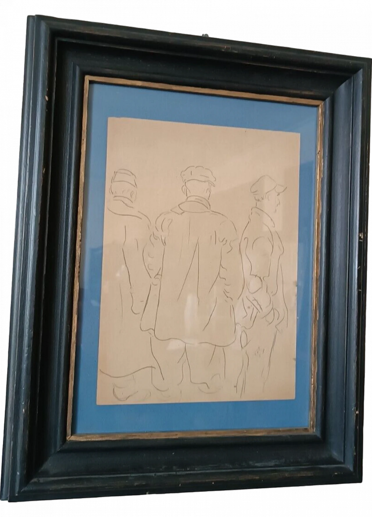 Mario Villani Marchi, figure, disegno a china su carta, anni '30 2