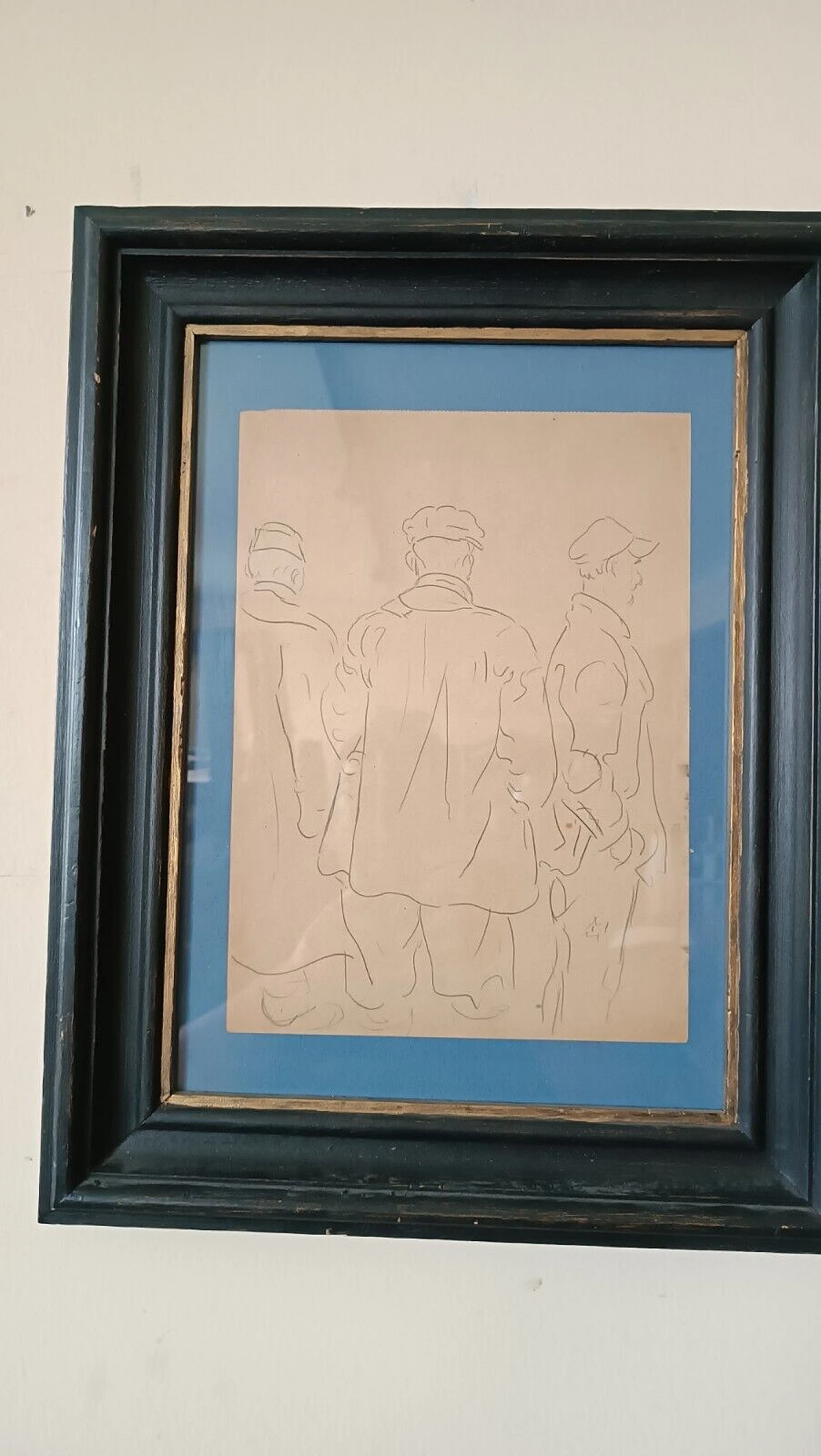 Mario Villani Marchi, figure, disegno a china su carta, anni '30 3