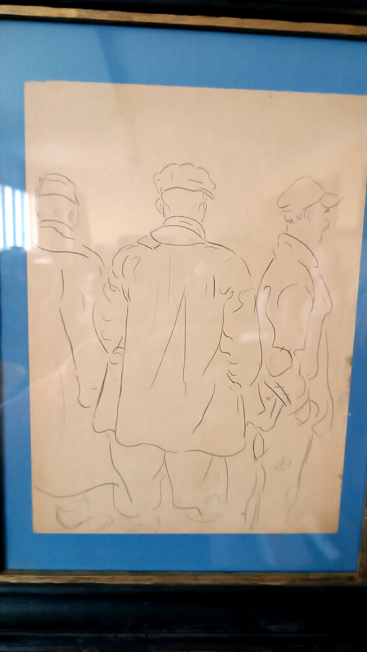 Mario Villani Marchi, figure, disegno a china su carta, anni '30 4