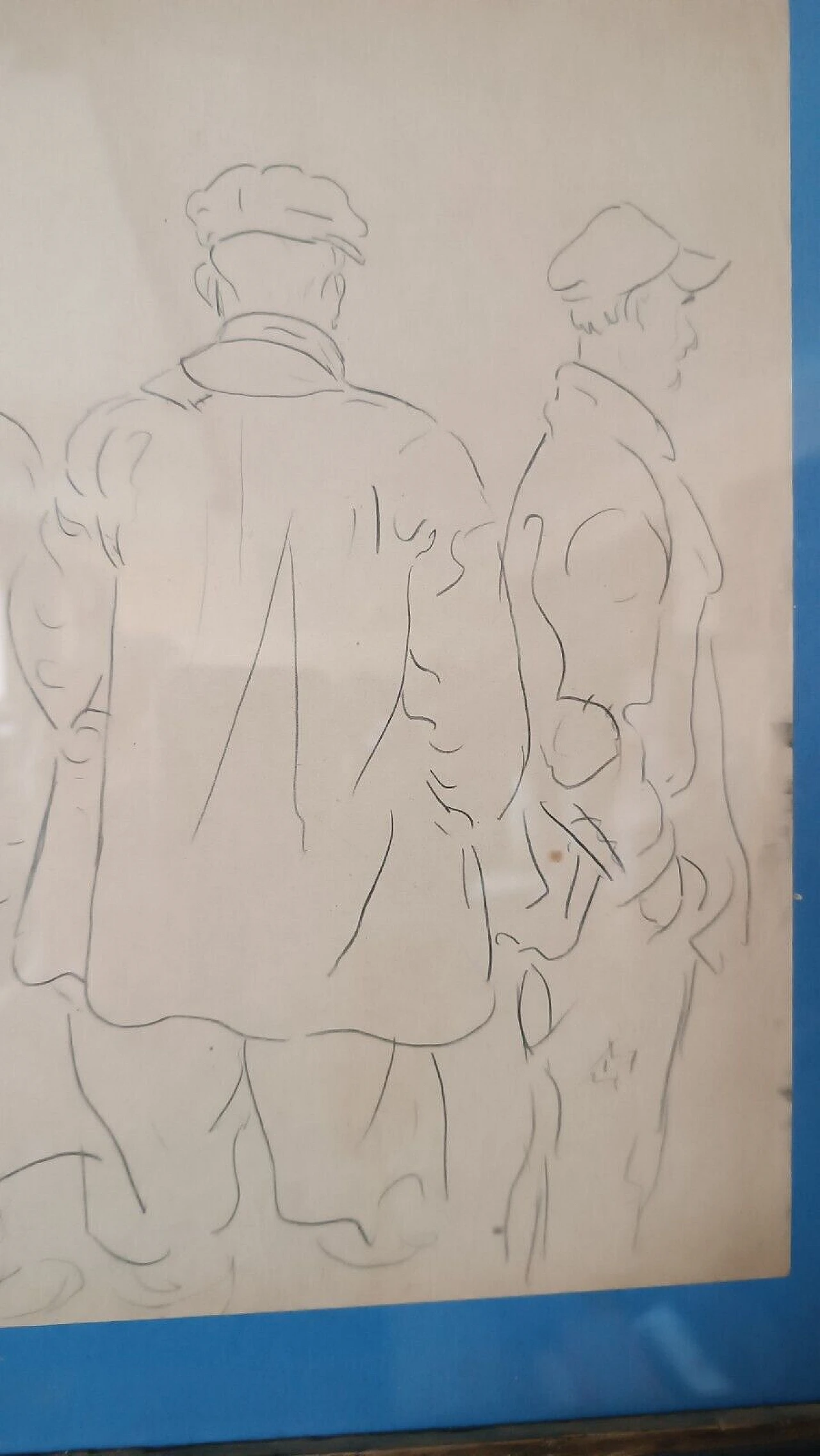 Mario Villani Marchi, figure, disegno a china su carta, anni '30 5