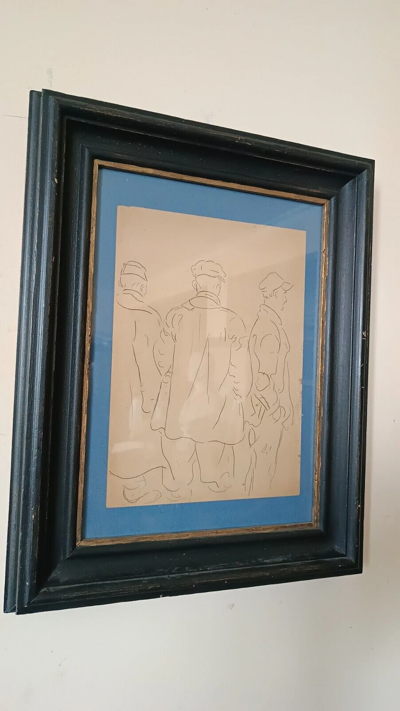 Mario Villani Marchi, figure, disegno a china su carta, anni '30 8