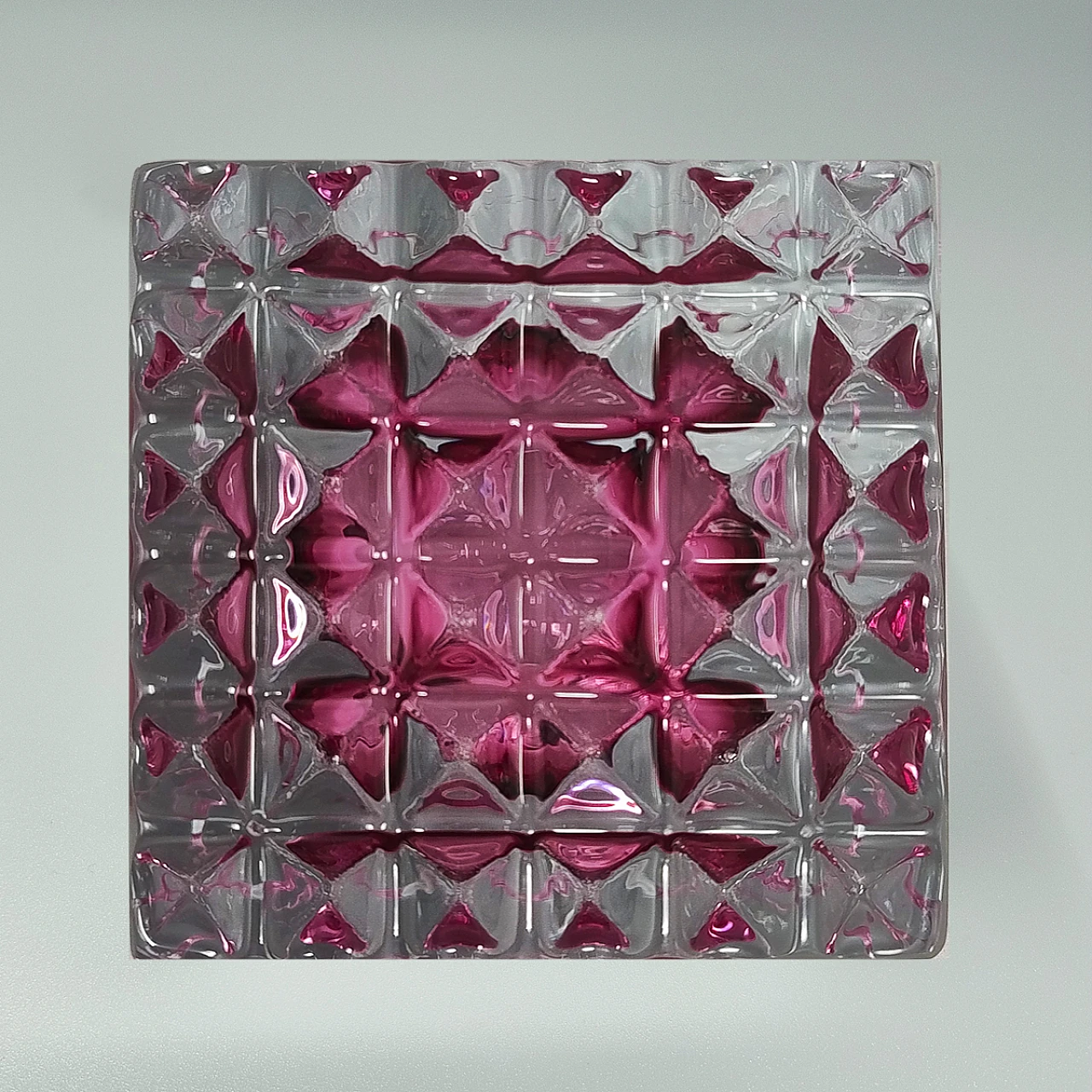 Pink Murano glass ashtray by Flavio Poli for Seguso, 1960s 4