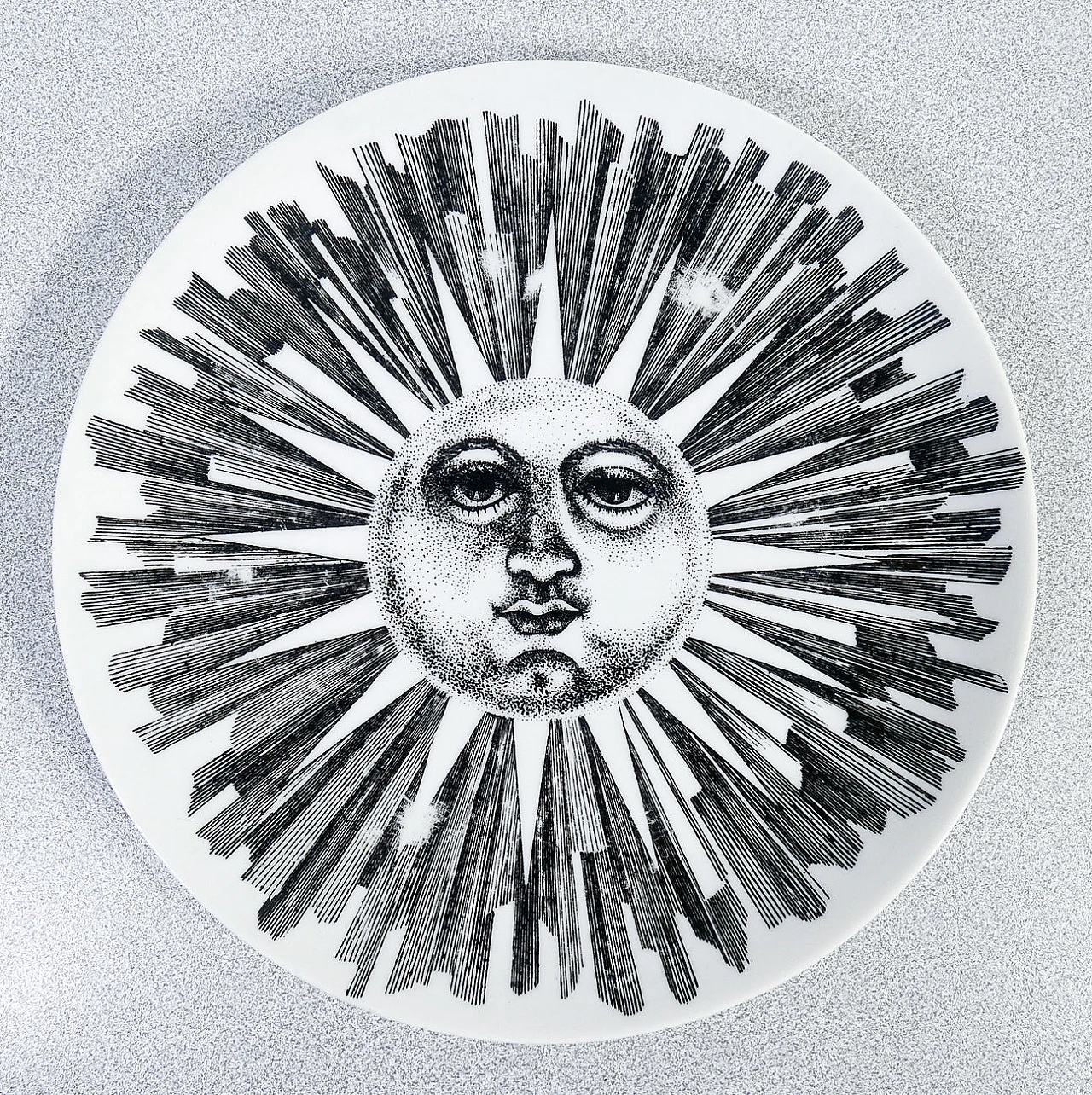 6 Soli e Lune porcelain plates by Piero Fornasetti, 1970s 4