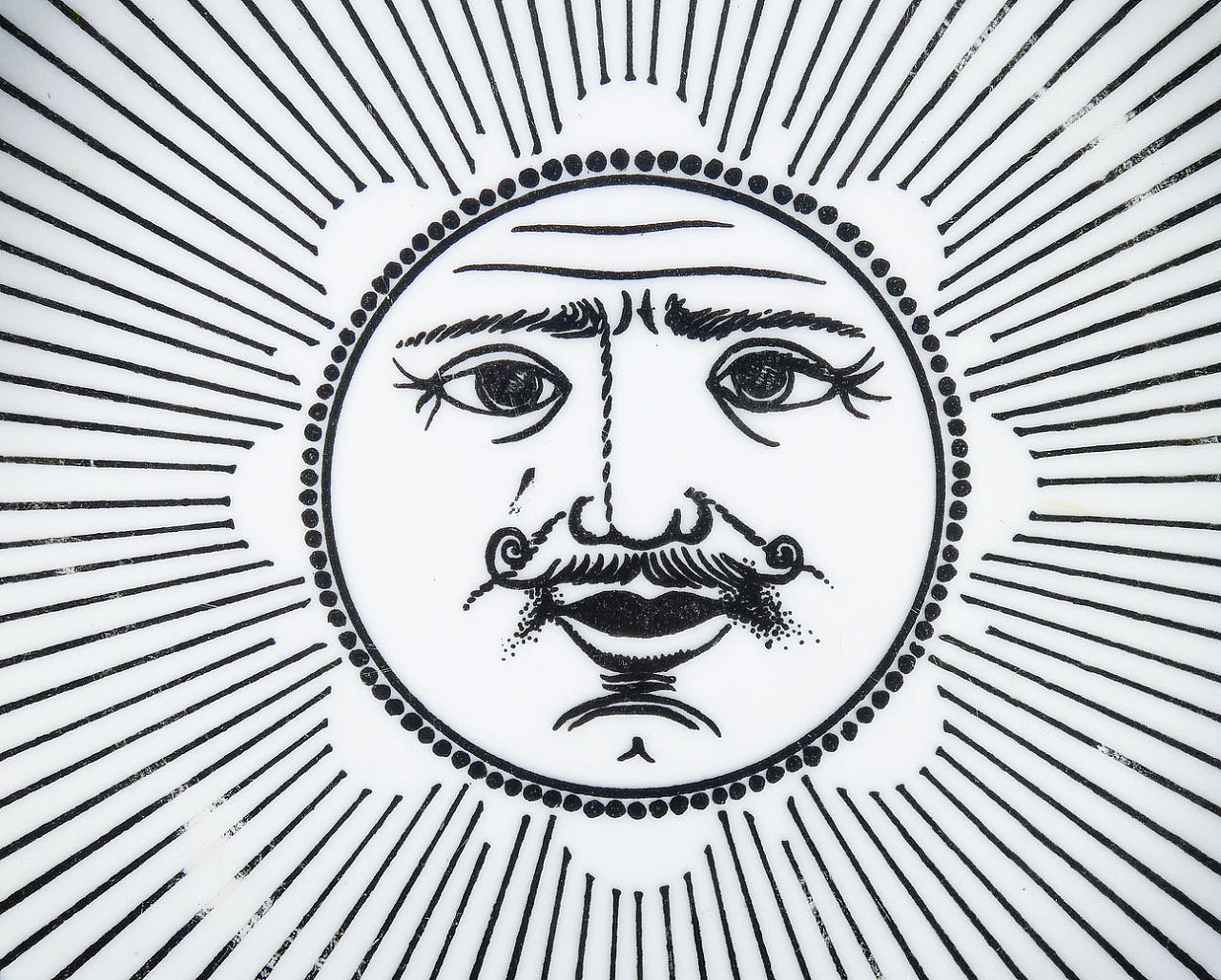 6 Soli e Lune porcelain plates by Piero Fornasetti, 1970s 7
