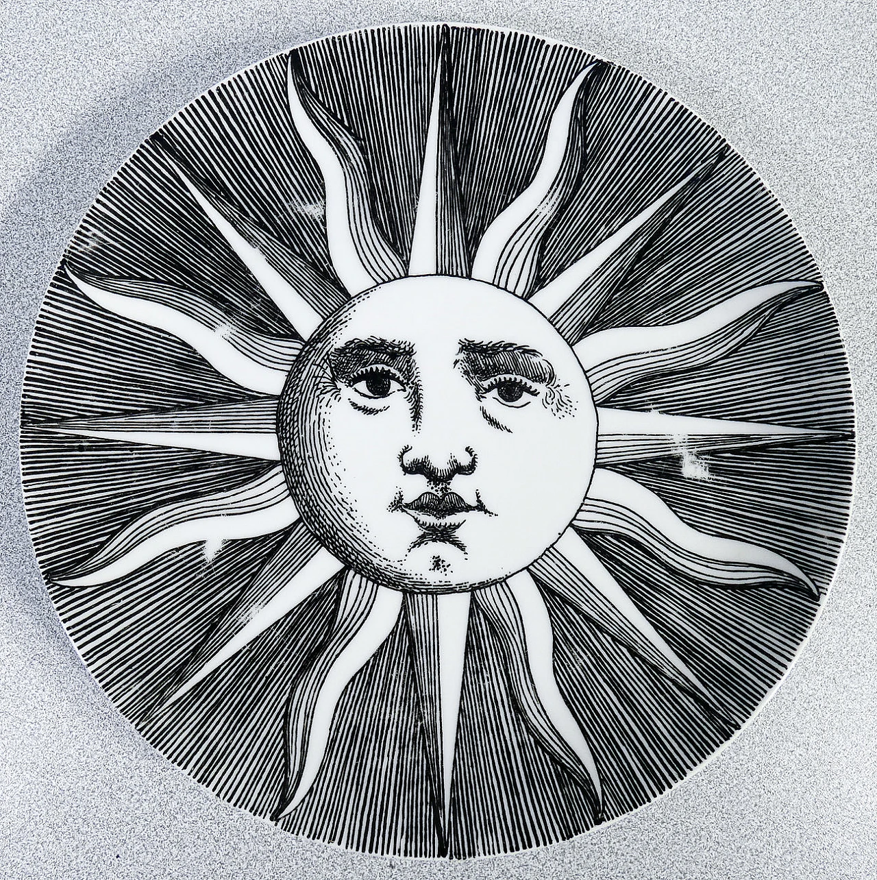6 Soli e Lune porcelain plates by Piero Fornasetti, 1970s 8