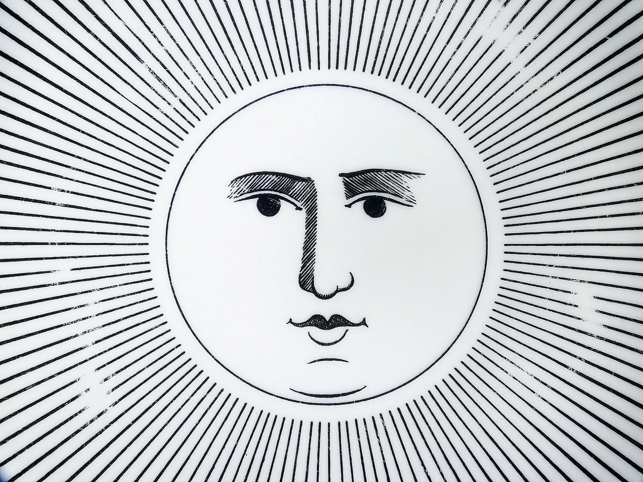 6 Soli e Lune porcelain plates by Piero Fornasetti, 1970s 13