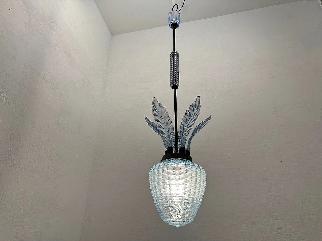 Murano glass chandelier attributed to Ercole Barovier, 1940s 2