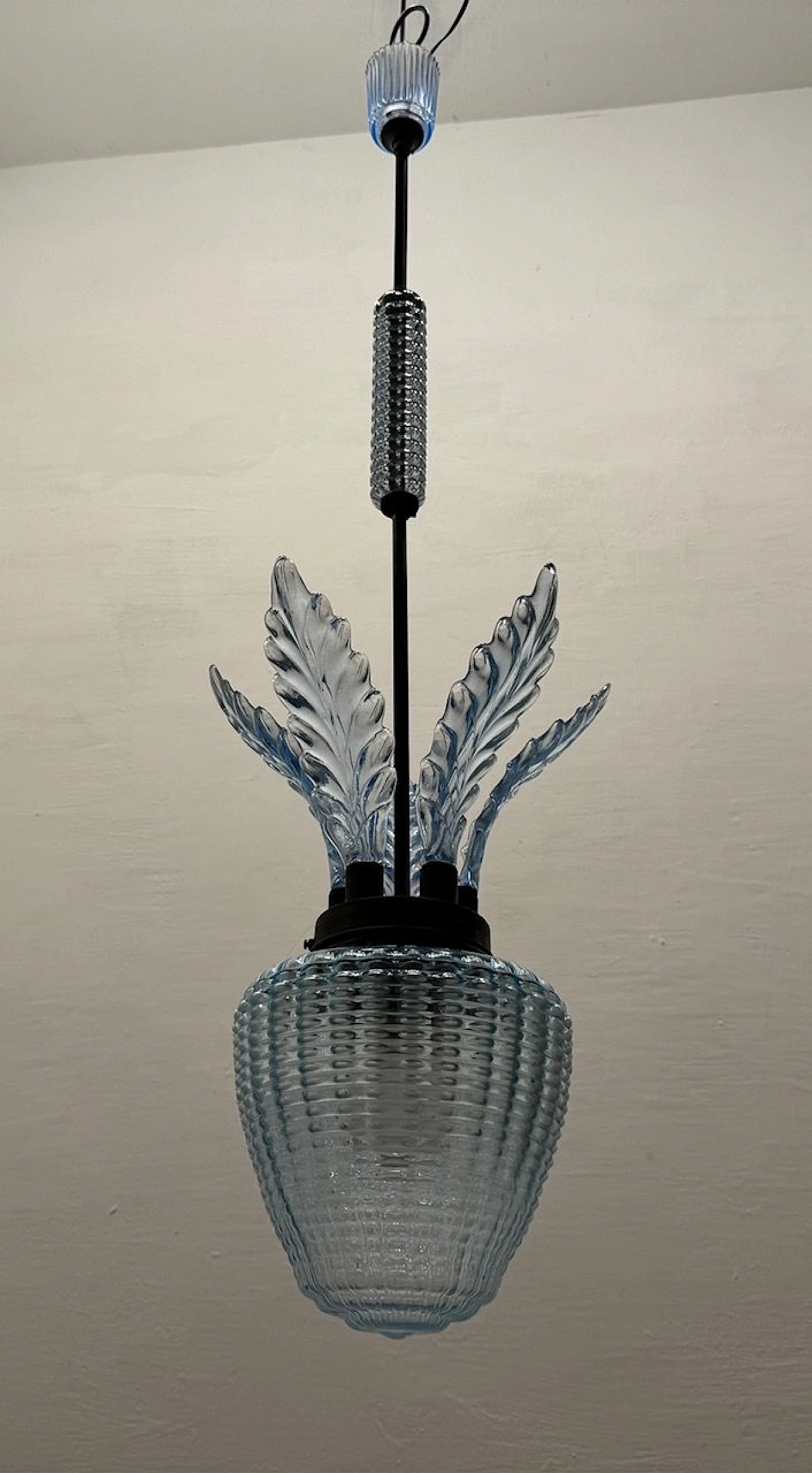 Murano glass chandelier attributed to Ercole Barovier, 1940s 5