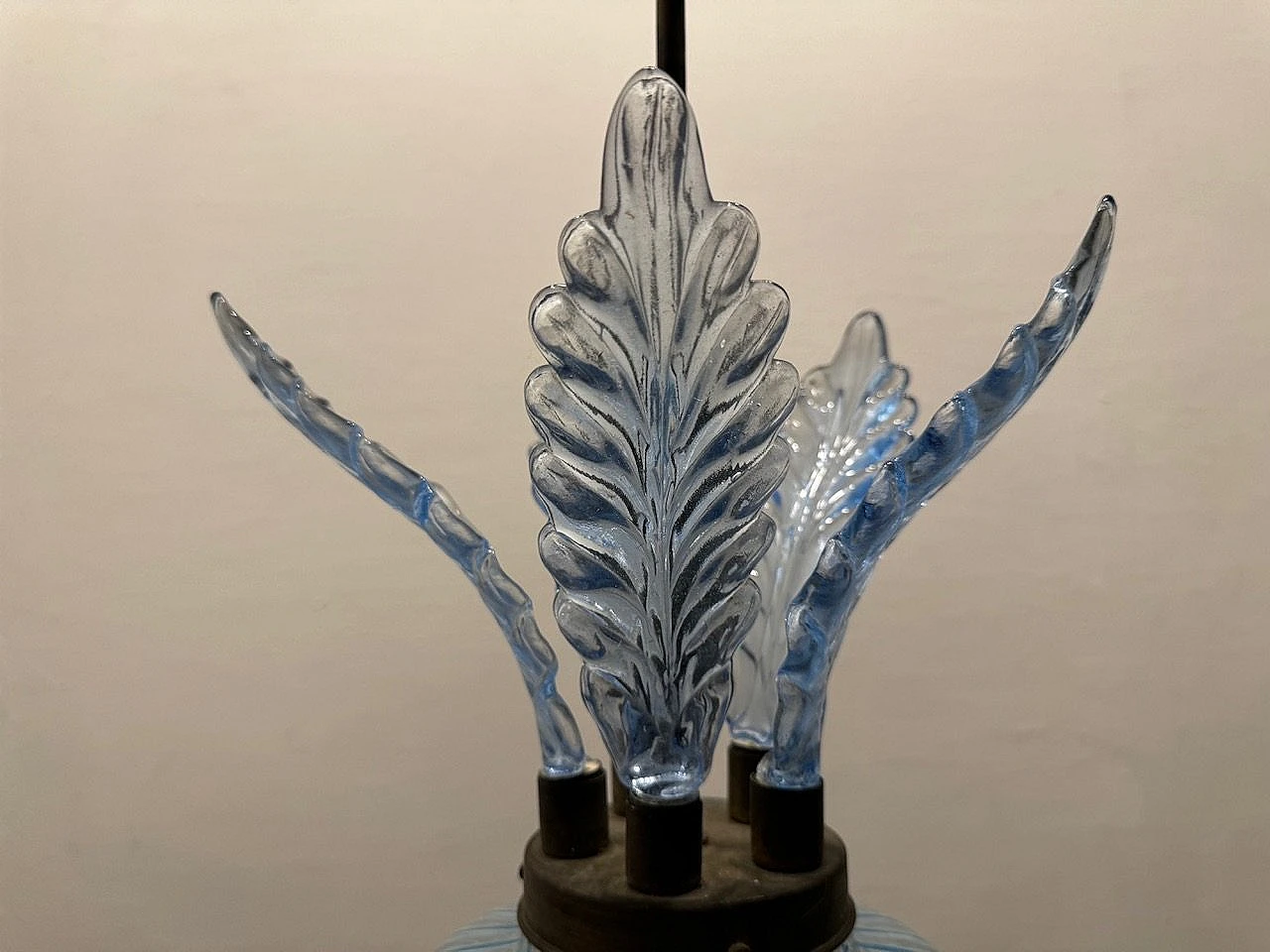 Murano glass chandelier attributed to Ercole Barovier, 1940s 7
