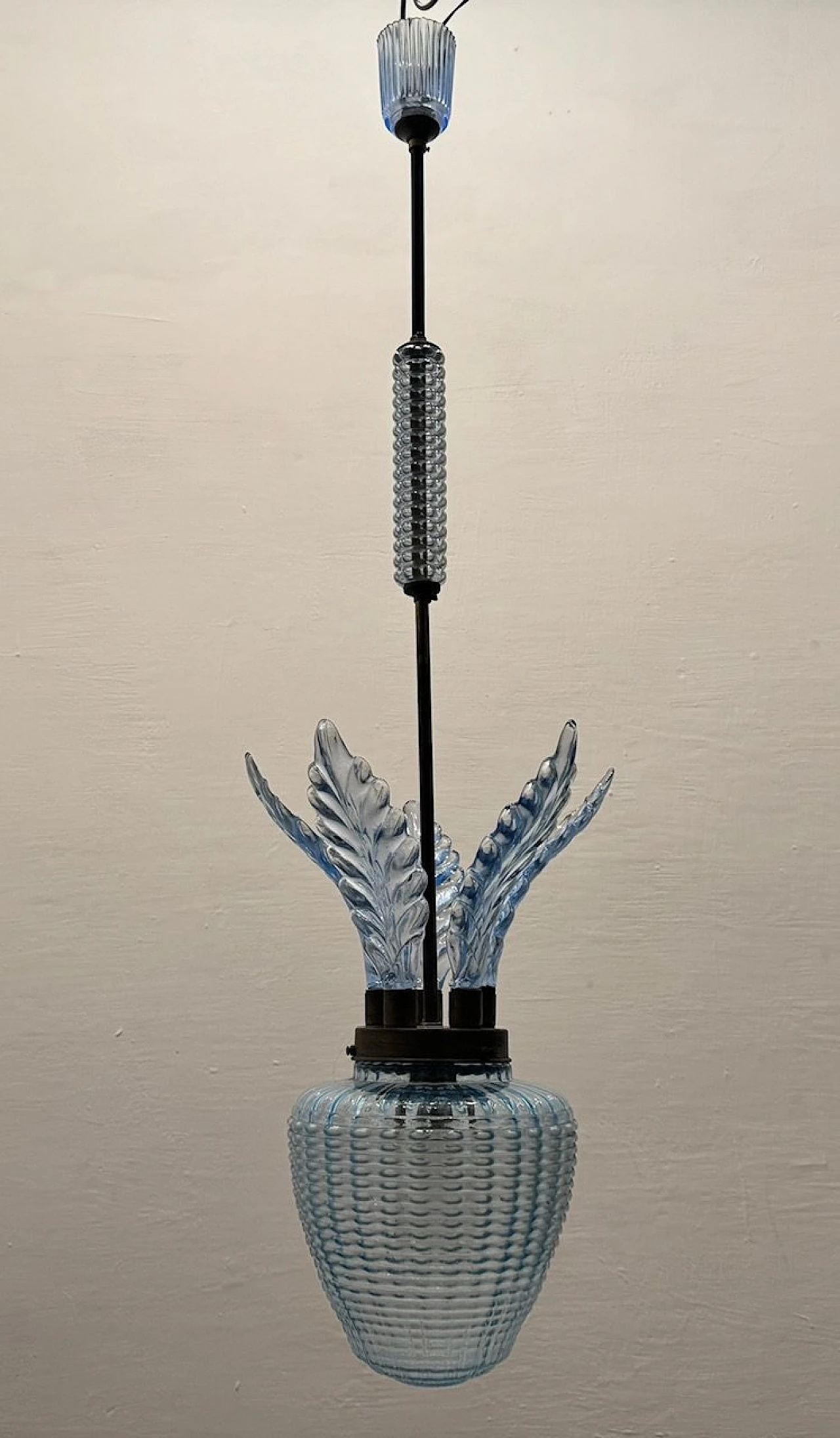 Murano glass chandelier attributed to Ercole Barovier, 1940s 14