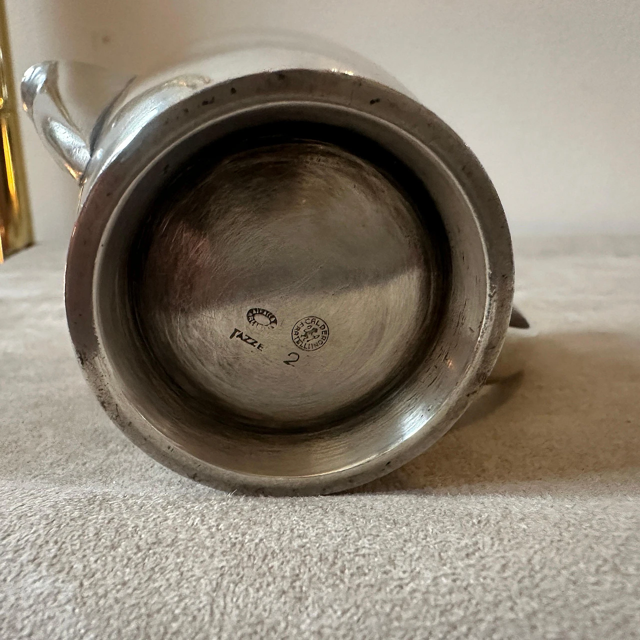 Coppia di Caffettiere Art Déco di Ponti per F.lli Calderoni, anni '70 6