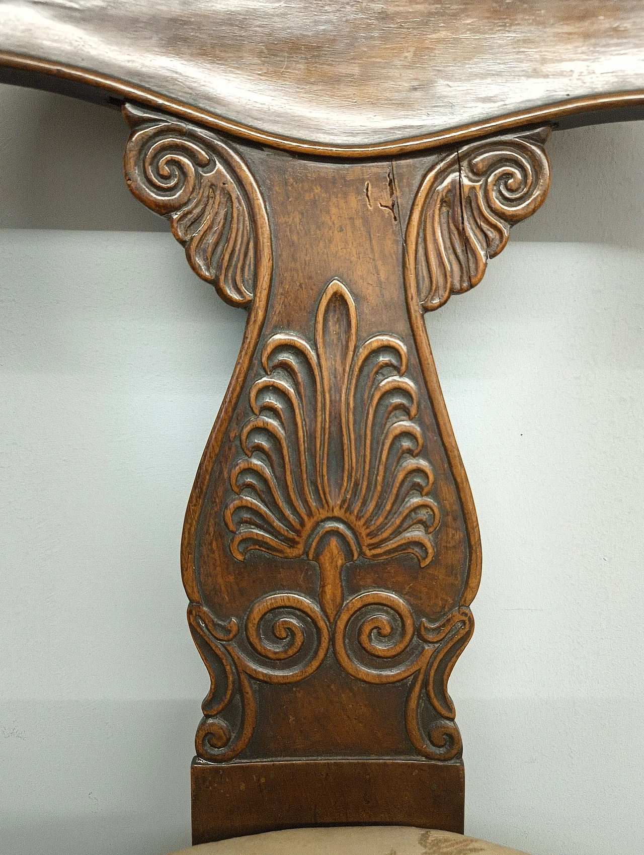 Charles X solid walnut armchair, 19th century 6