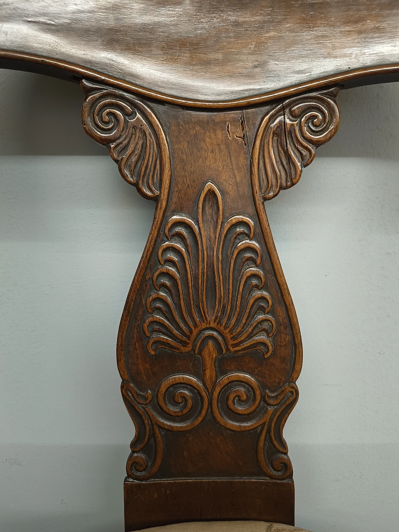 Charles X solid walnut armchair, 19th century 7