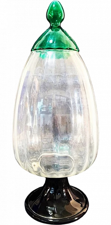 Vaso da pasticceria in vetro, anni '50