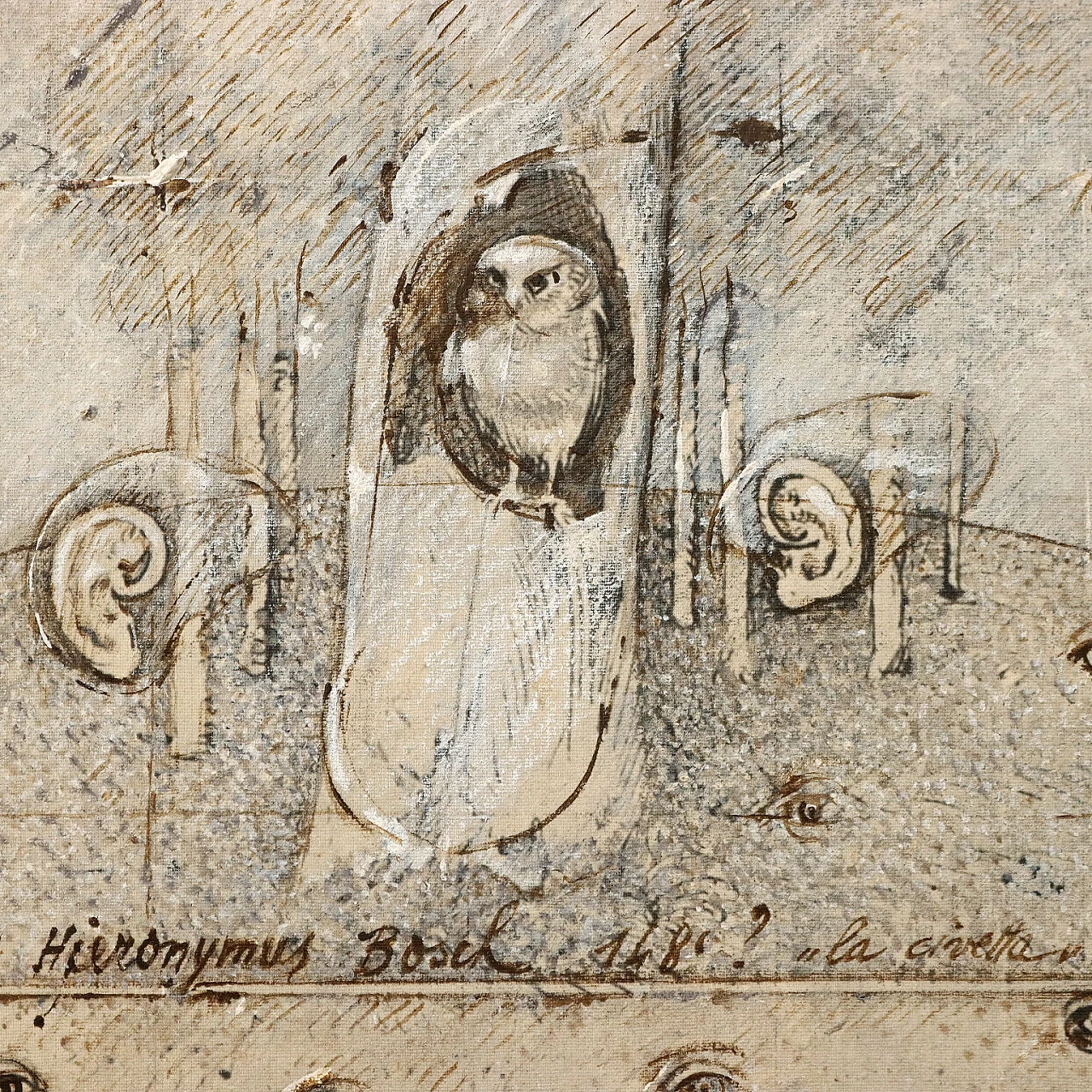 Gabriella Benedini, Composizione a quattro pannelli, dipinto a tecnica mista su legno, 1978 4