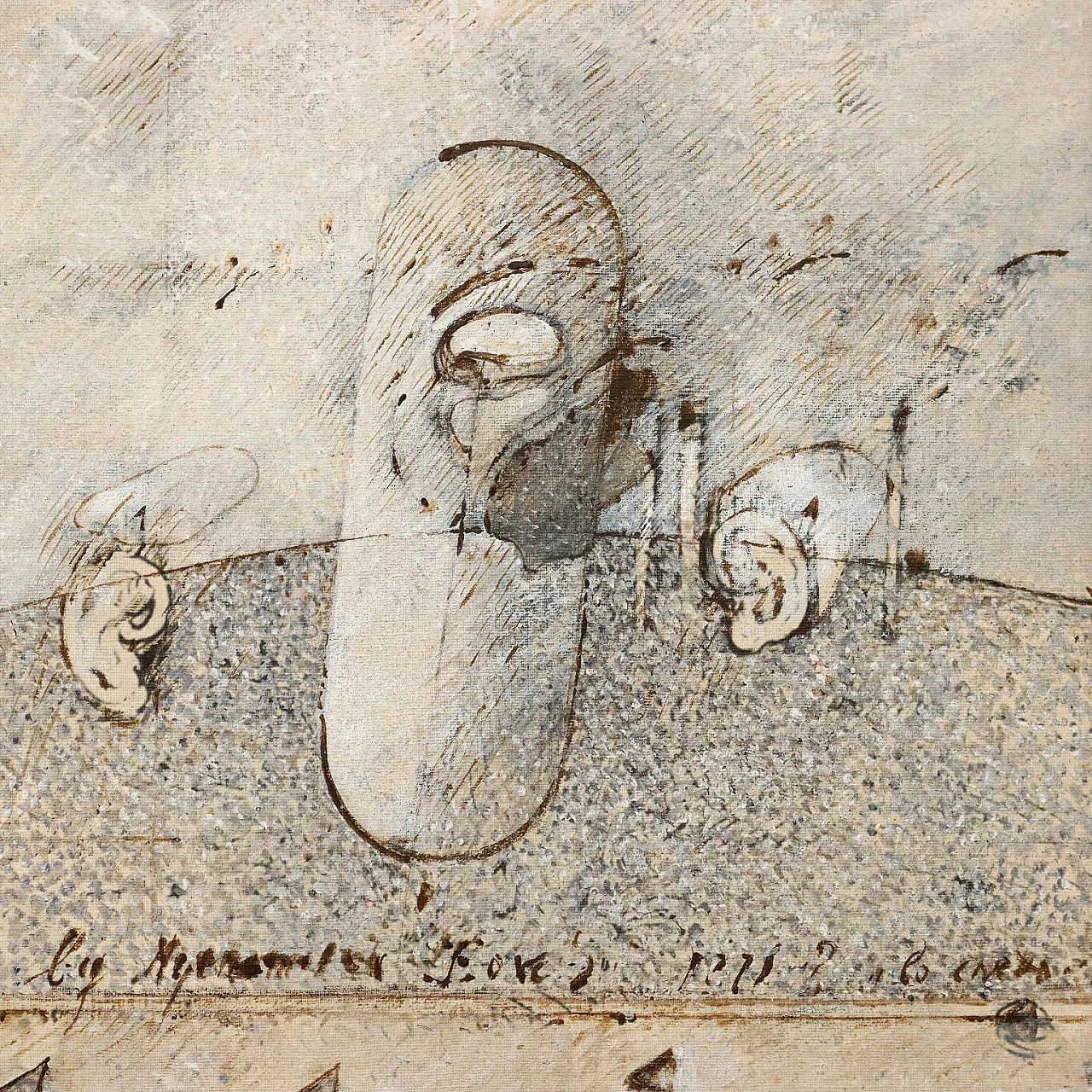 Gabriella Benedini, Composizione a quattro pannelli, dipinto a tecnica mista su legno, 1978 5