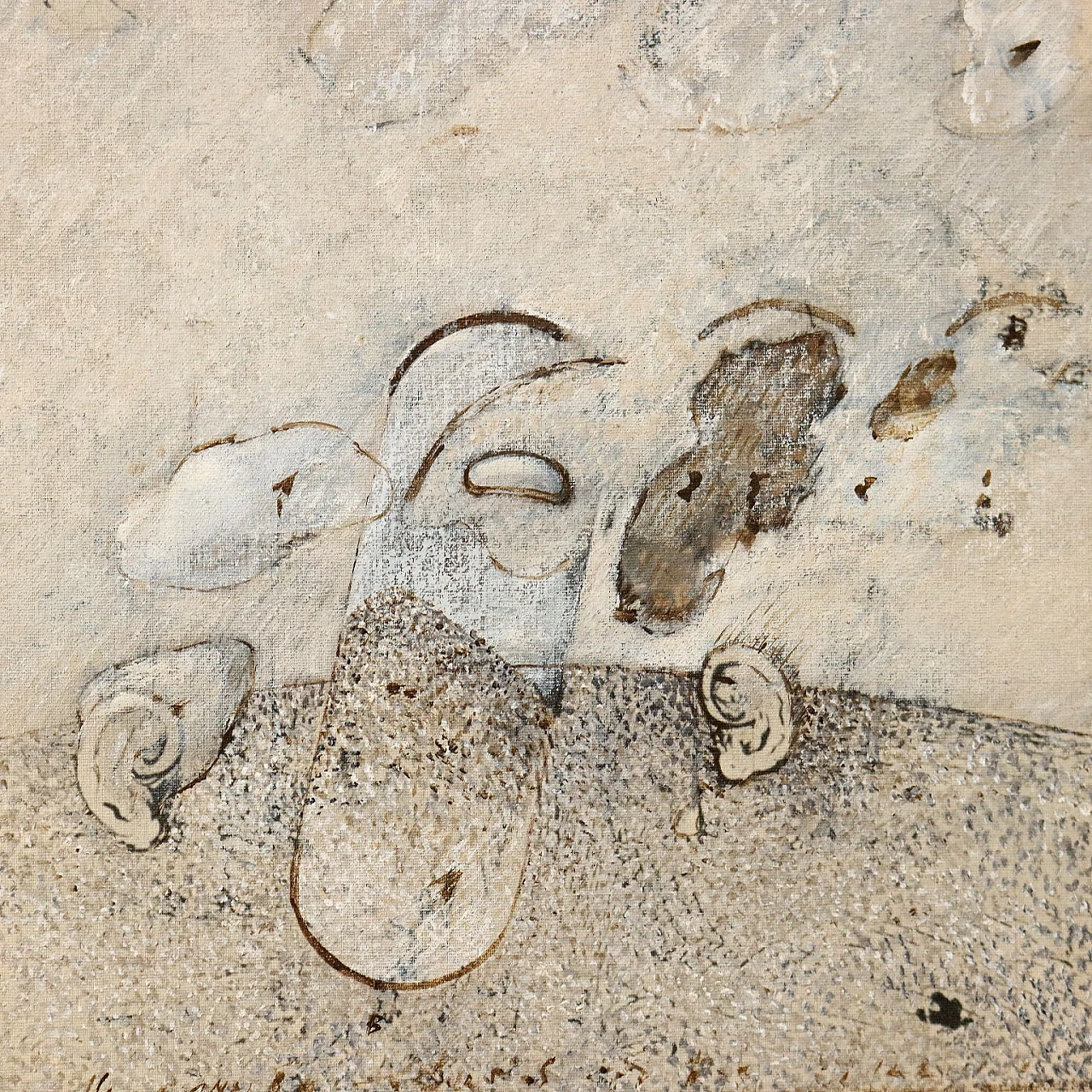 Gabriella Benedini, Composizione a quattro pannelli, dipinto a tecnica mista su legno, 1978 6