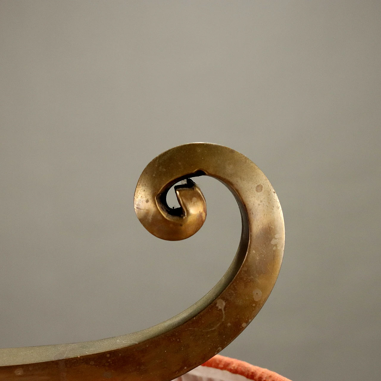 Pair of brass and fabric chandeliers, early 20th century 9