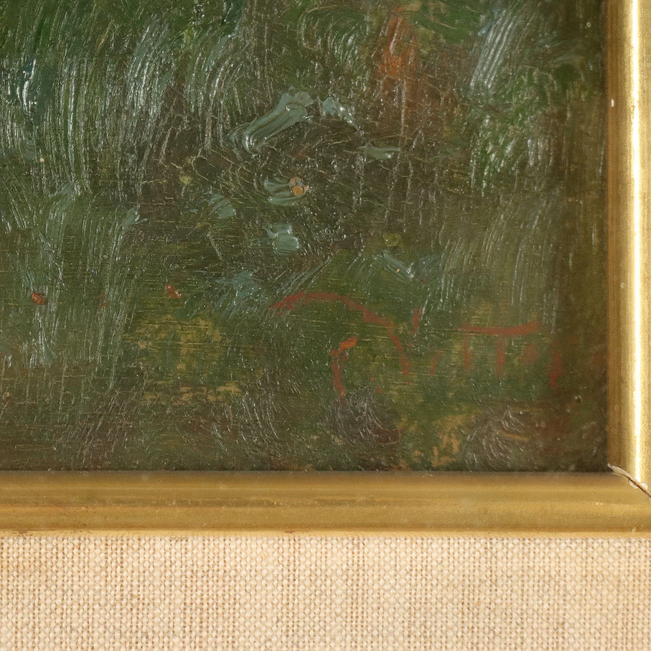 C. Vittori, Lungo le rive del Chiese a Gavardo, oil on cardboard, 1940 5