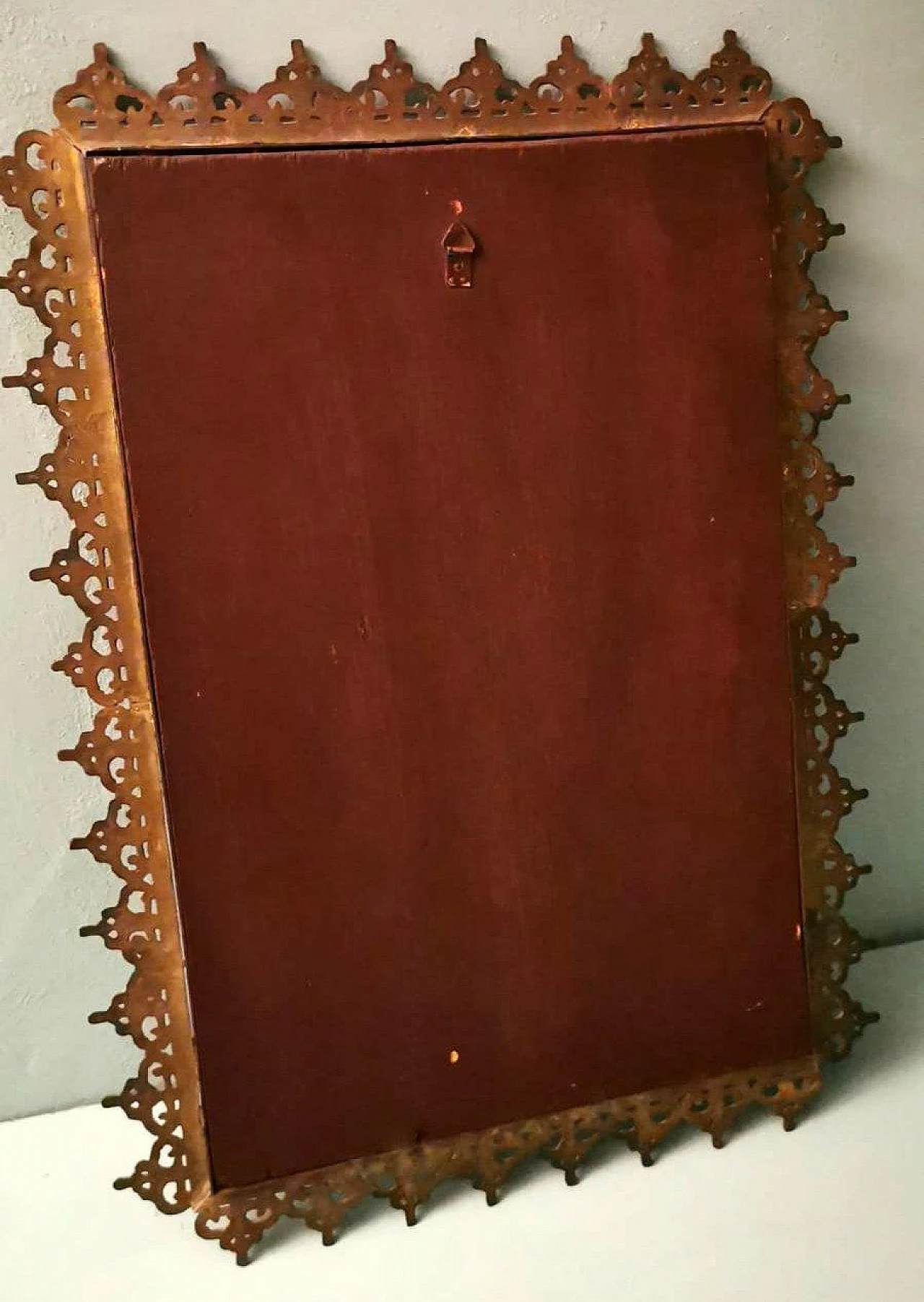 Rococo style mirror with gilded brass frame, 1950s 18