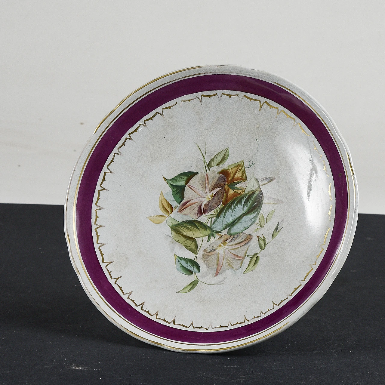 Alzatina in ceramica con decoro floreale 2