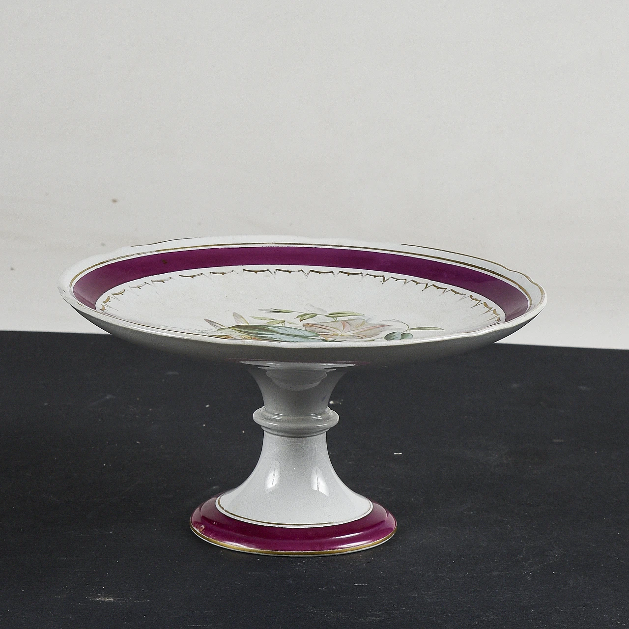 Alzatina in ceramica con decoro floreale 7