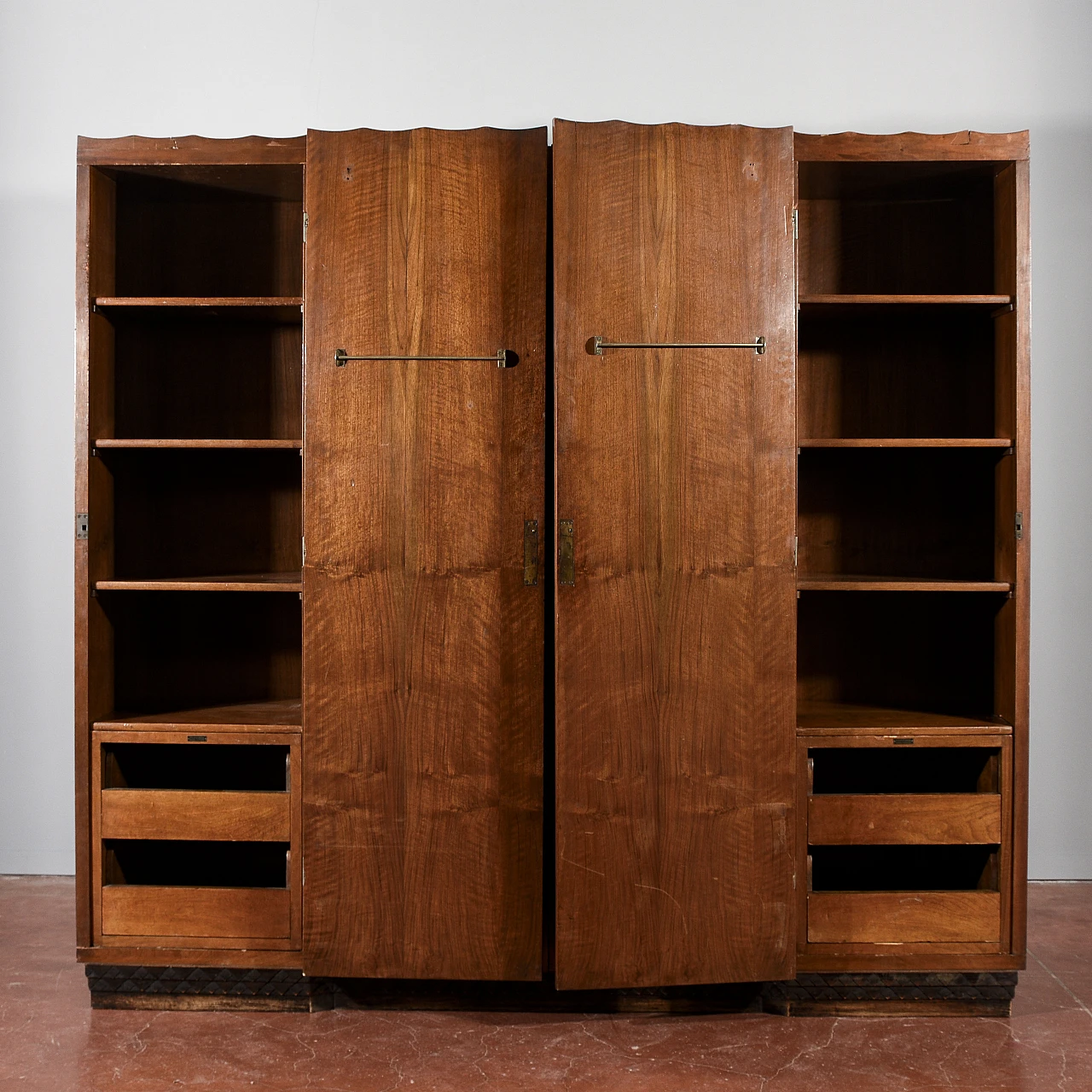 Wooden wardrobe by Gaetano Borsani Atelier di Varedo, 1920s 7
