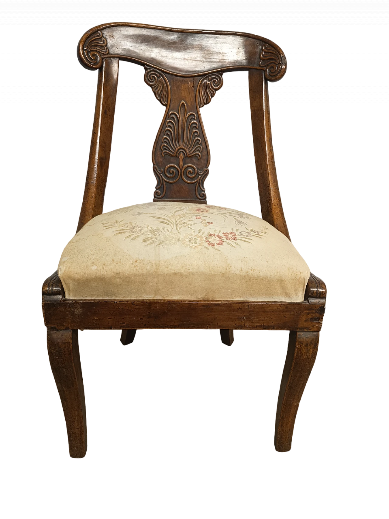 Charles X solid walnut armchair, 19th century 12