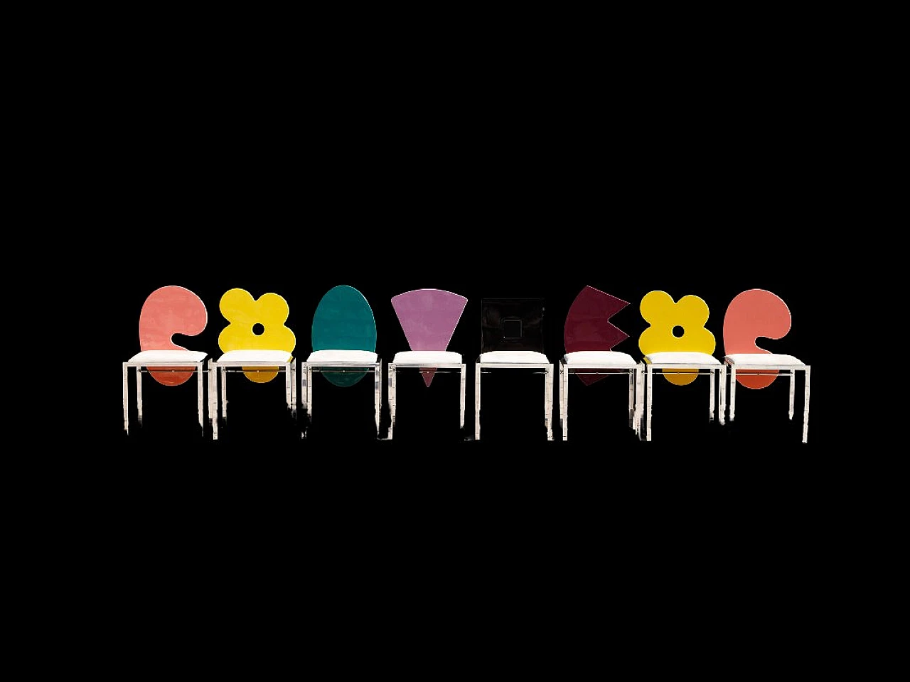 8 Omaggi chairs by Salvati & Tresoldi for Saporiti, 1980s 2