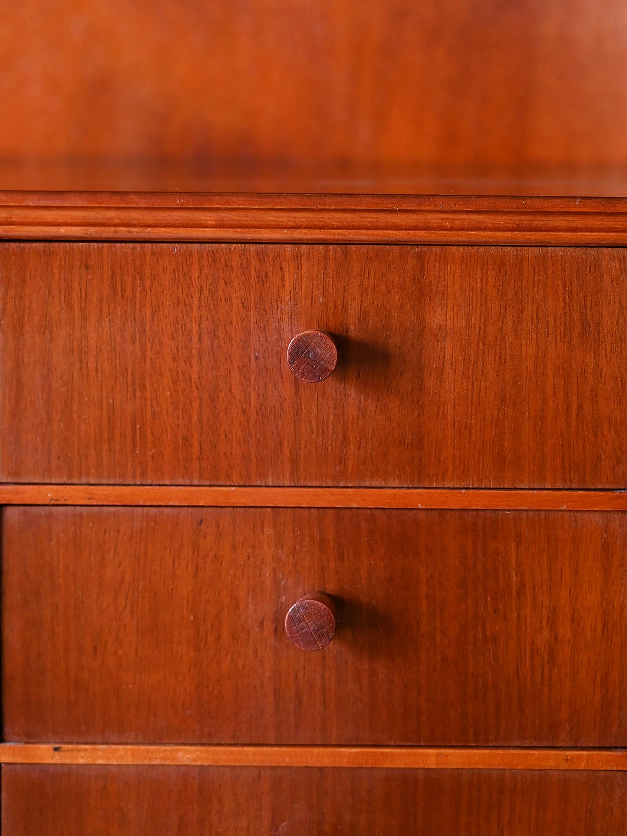 Scandinavian mahogany bookcase with writing desk, 1960s 6