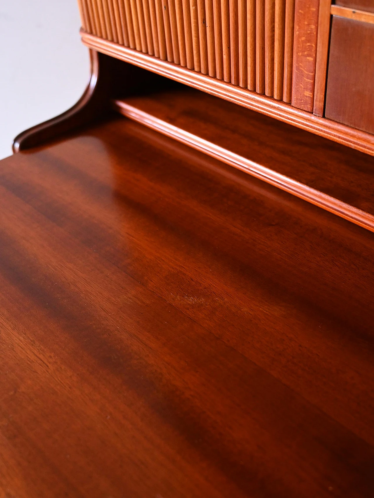 Scandinavian mahogany bookcase with writing desk, 1960s 7
