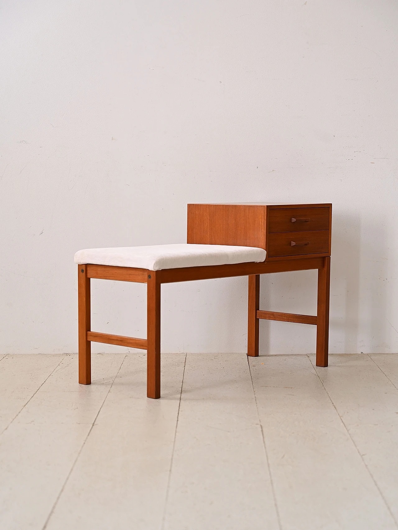 Scandinavian bench with drawers, 1960s 3