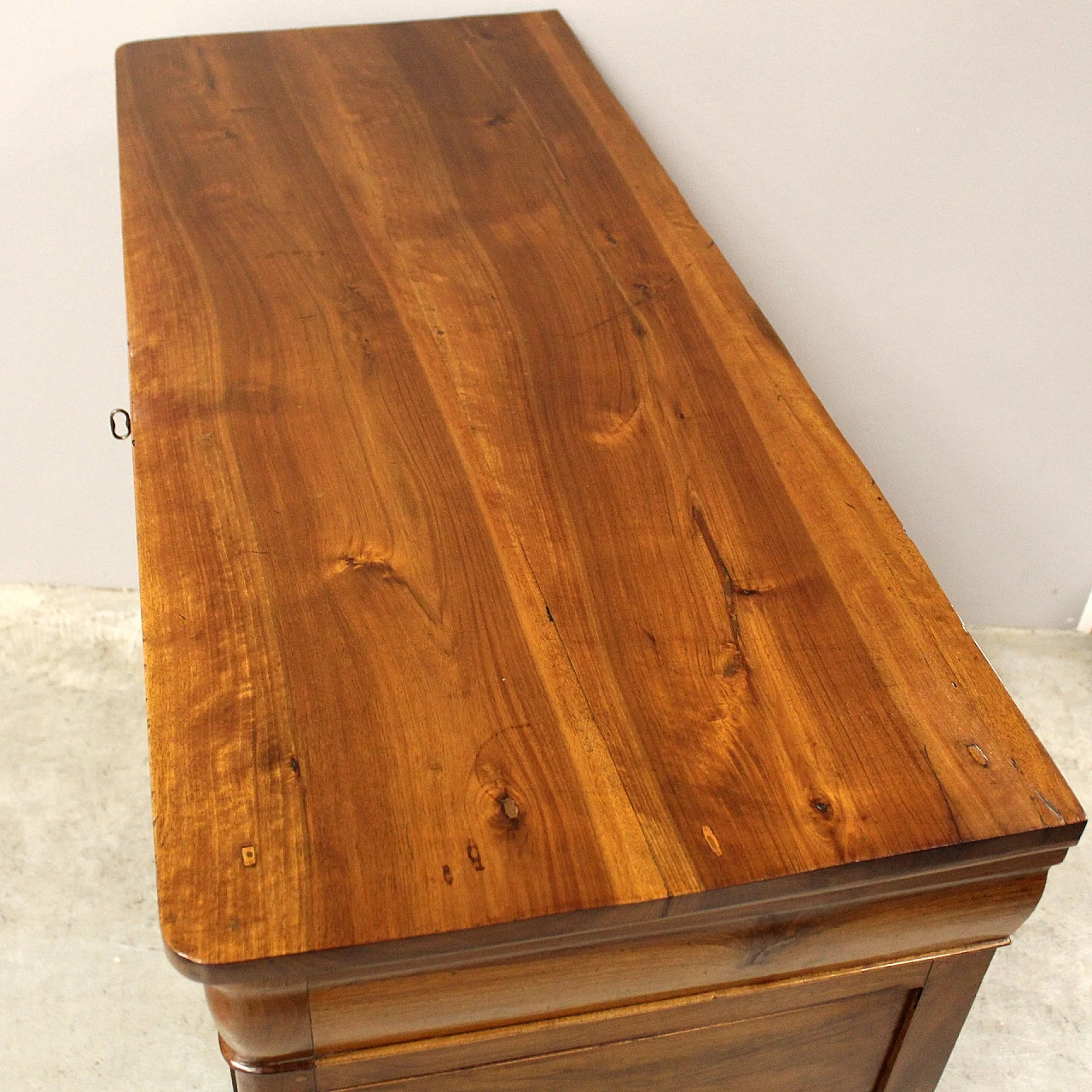 Cassettiera Luigi Filippo in noce massello, '800 10