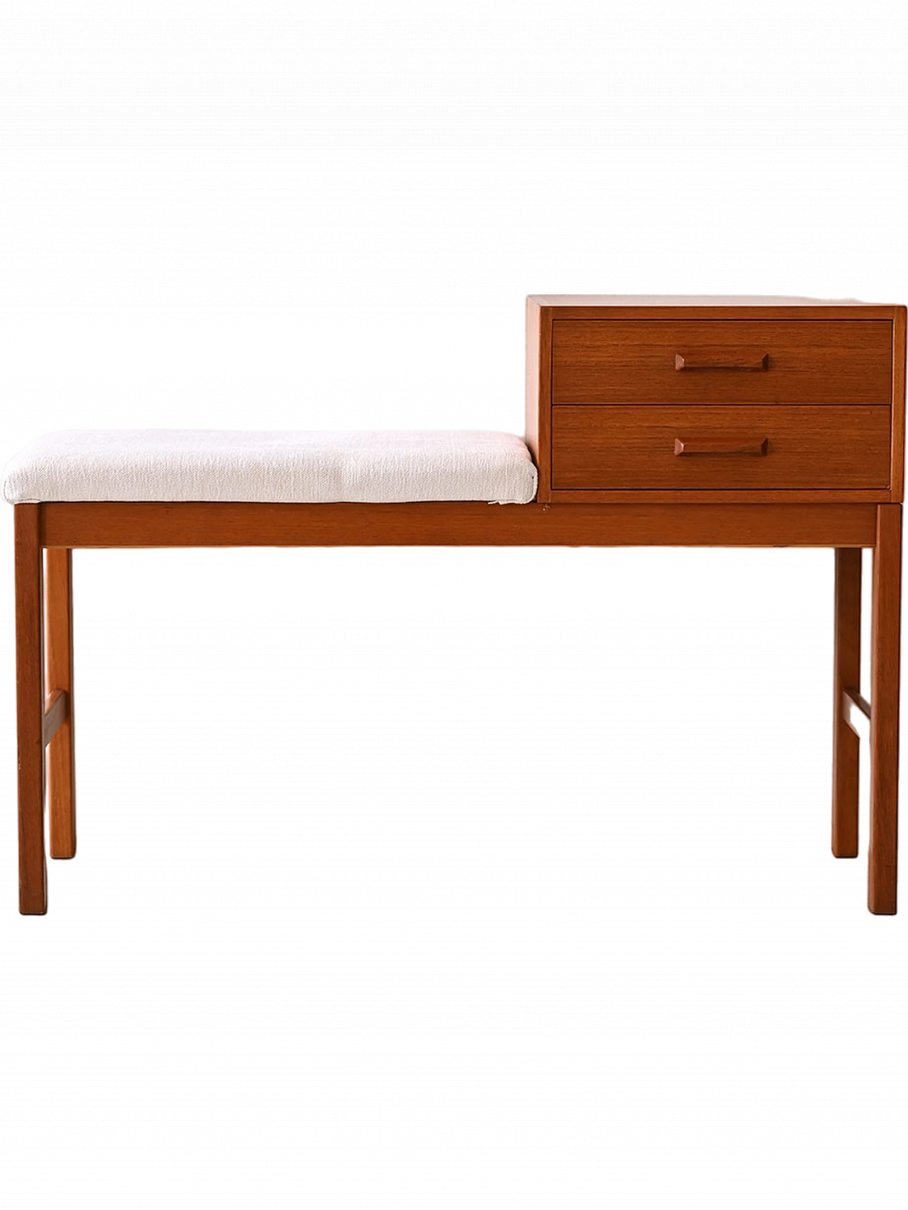 Scandinavian bench with drawers, 1960s 12