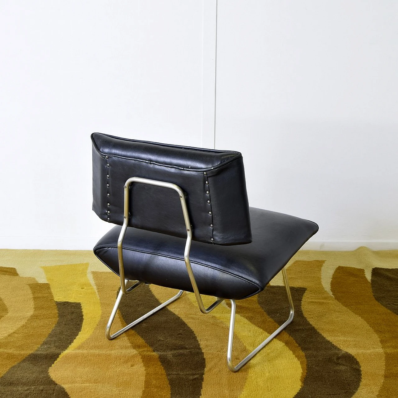 Tubular metal armchair by George Coslin, 1960s 3