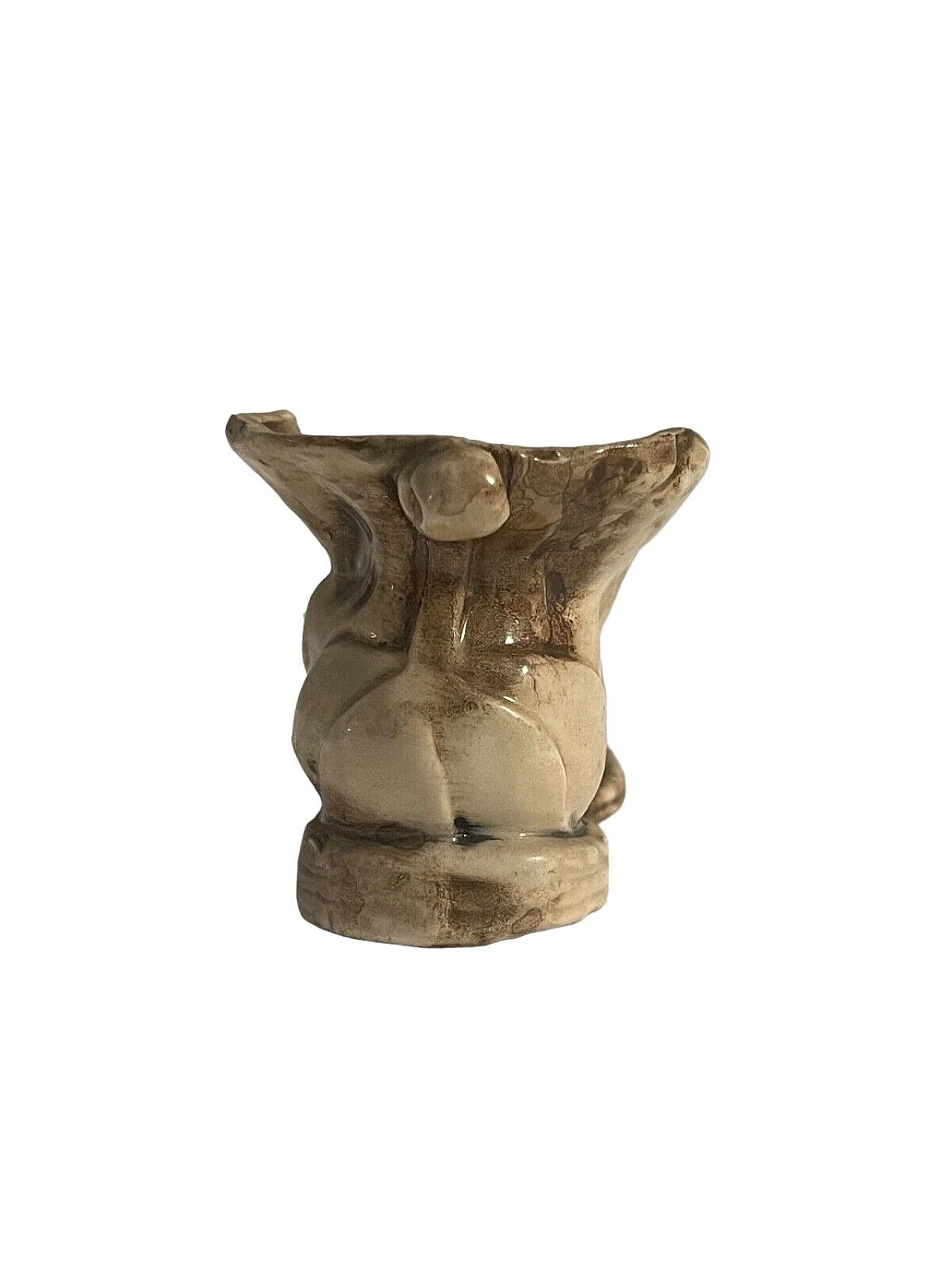 Statuina di scarpa rotta in ceramica policroma 3