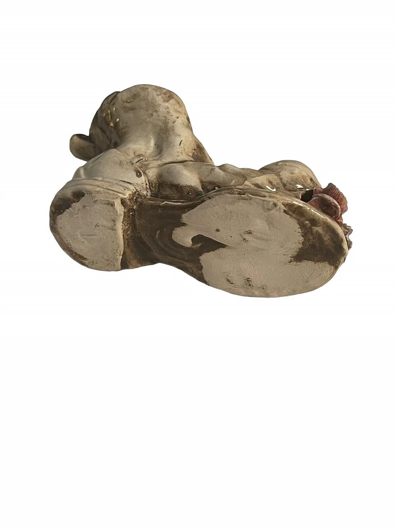 Statuina di scarpa rotta in ceramica policroma 6