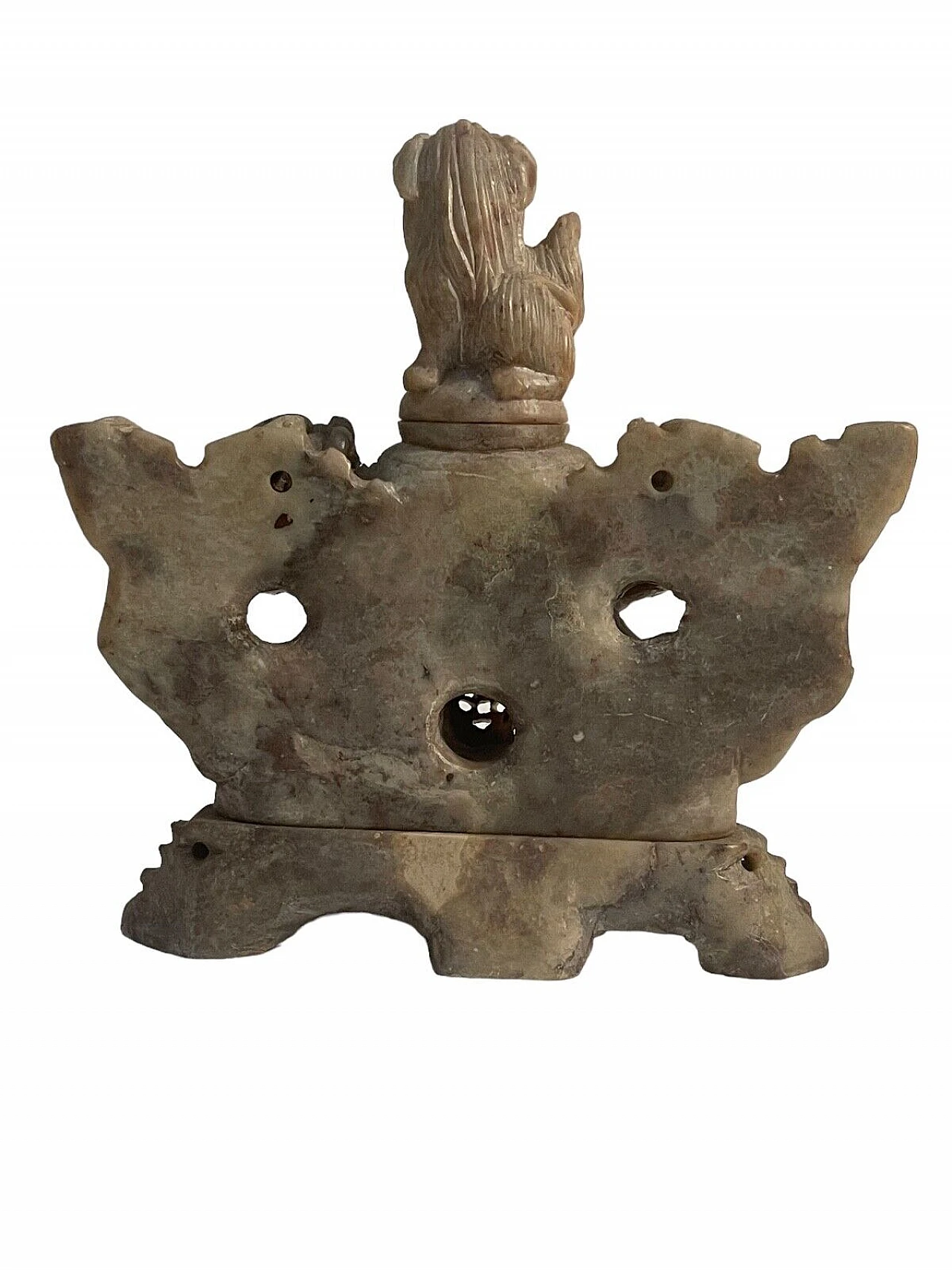 Brucia-profumi cinese in pietra saponaria, '800 3