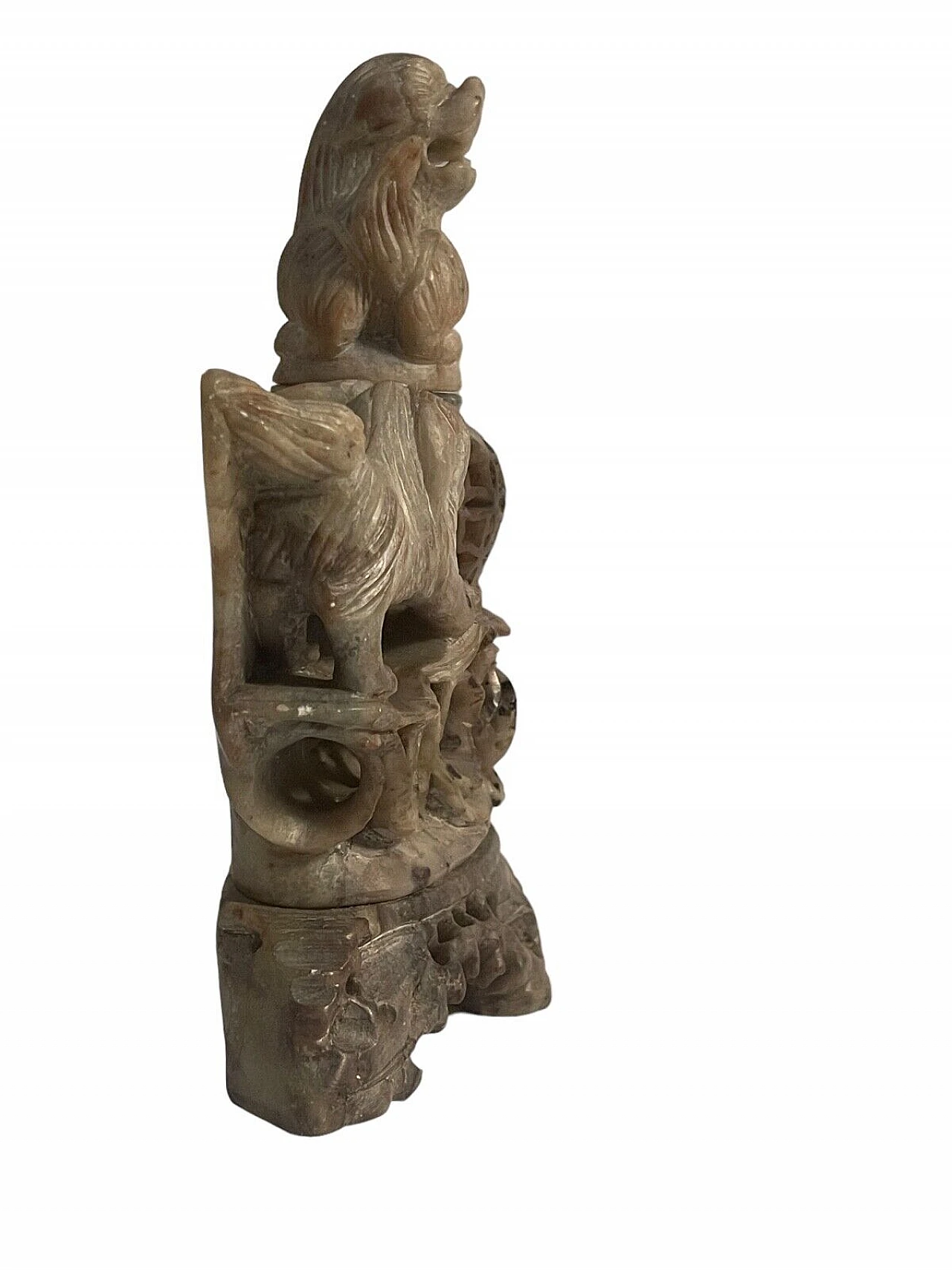 Brucia-profumi cinese in pietra saponaria, '800 4