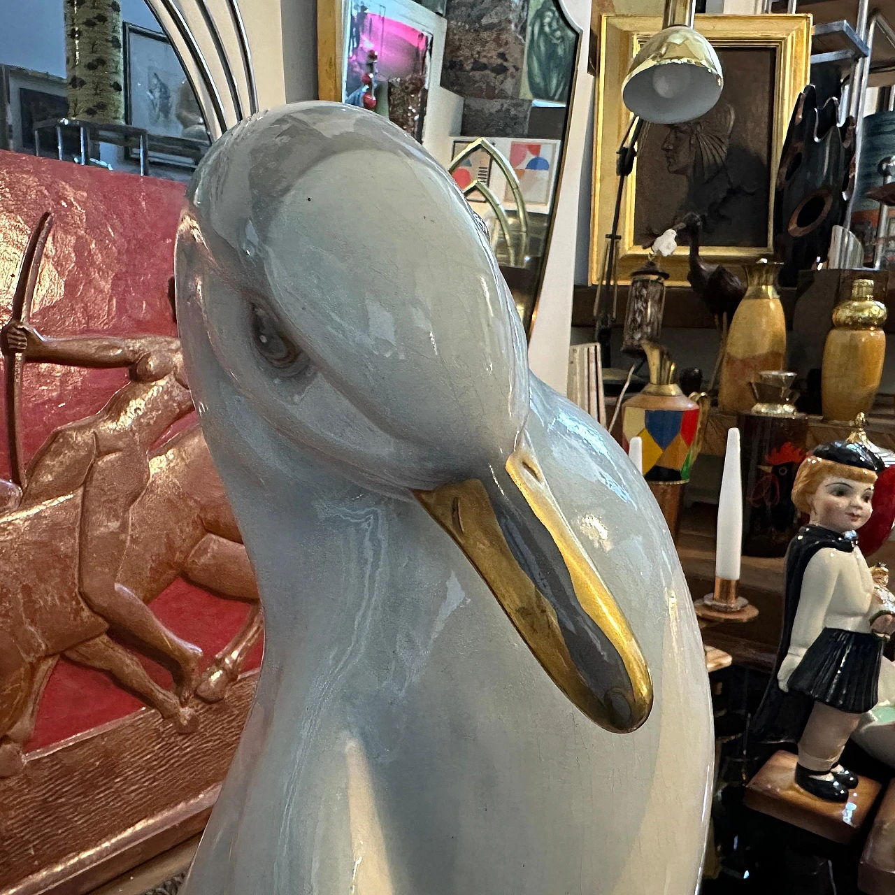 Ronzan, Penguin, hand-crafted porcelain statue, 1960s 6