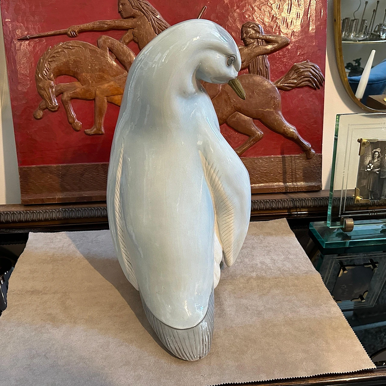 Ronzan, Penguin, hand-crafted porcelain statue, 1960s 11