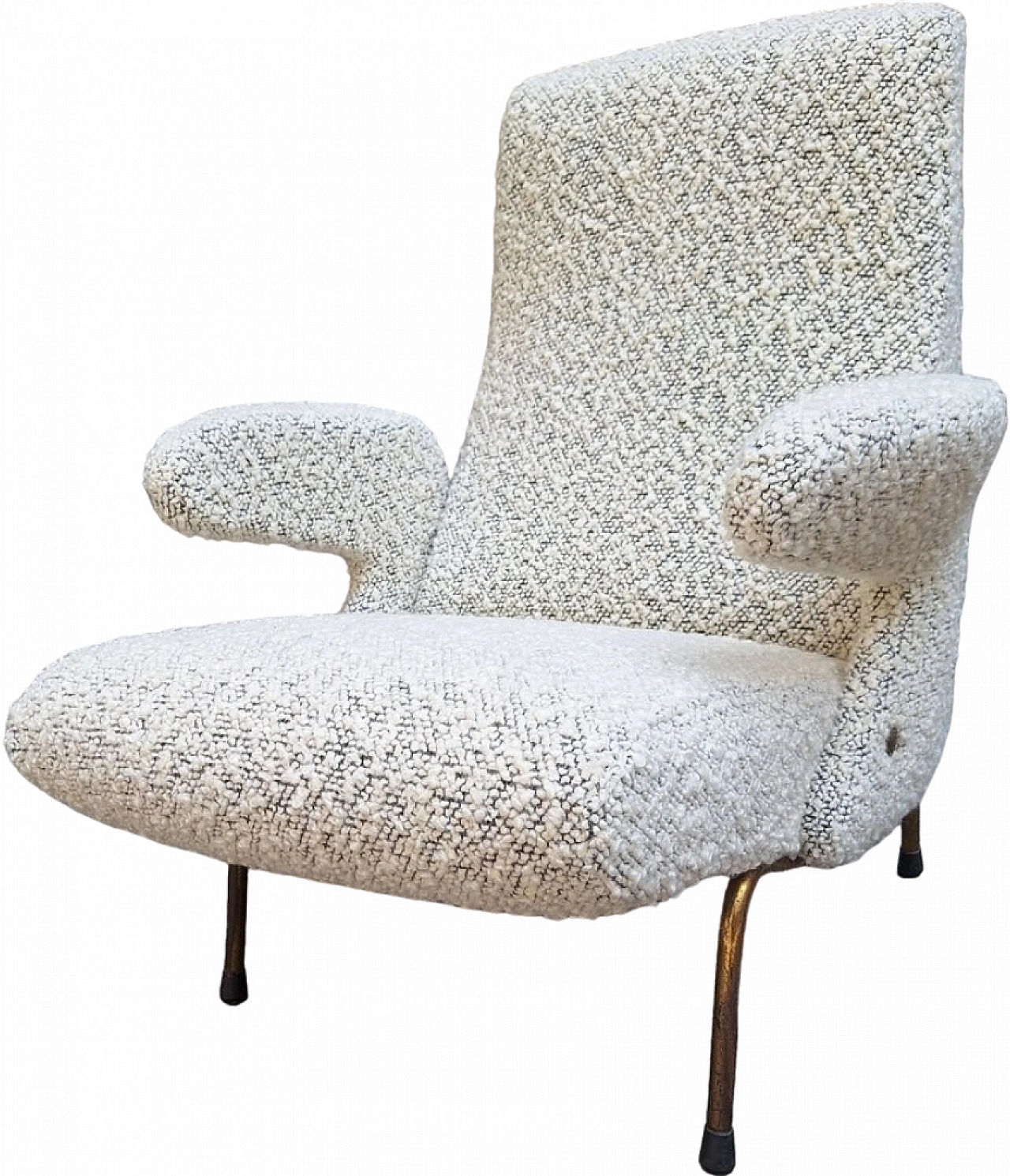 Delfino bouclé fabric armchair by Erberto Carboni for Arflex, 1950s 7