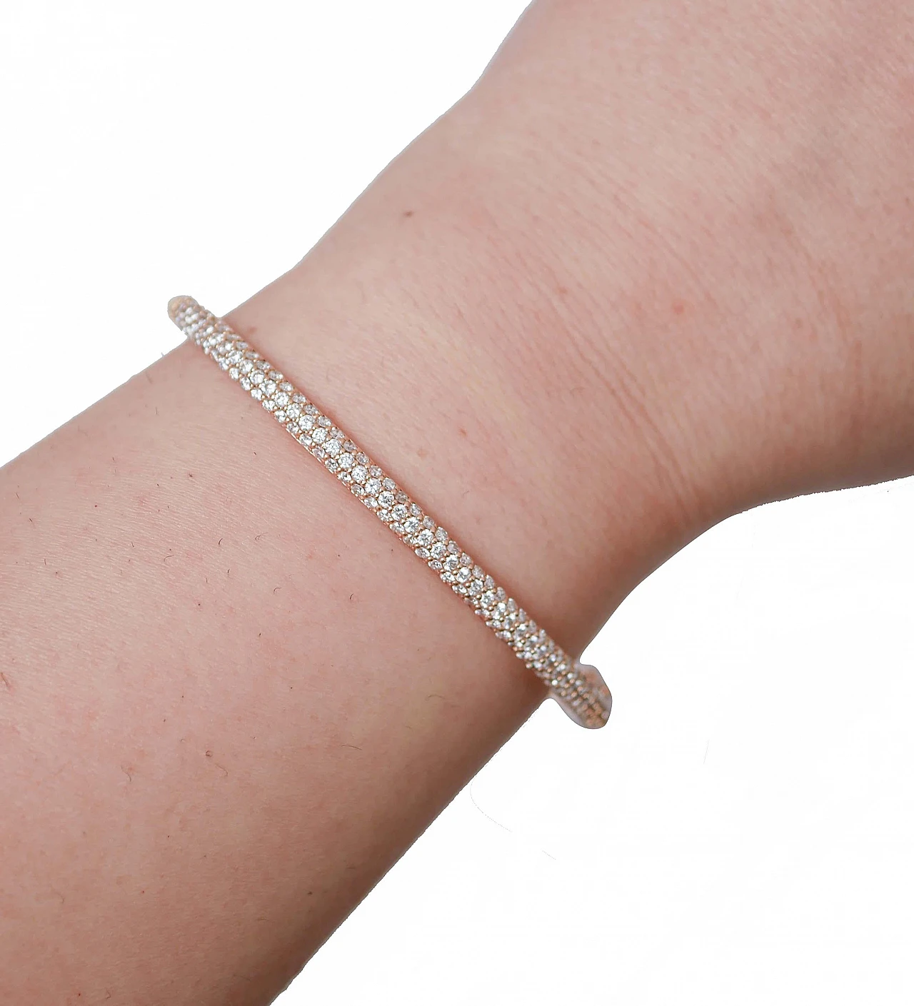 18 Karat rose gold bracelet with diamonds, 2020 5
