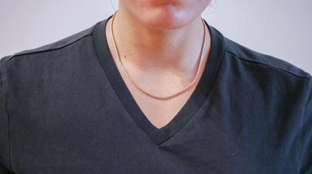 Collana Tennis in oro rosa 18 carati con diamanti, 2020 4